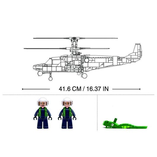 Sluban Bauset KA-52S Gunship 913 Teile M38-B1138 Bild 3