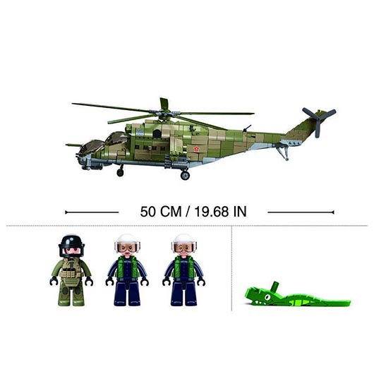 Sluban Bauset MI-24S Gunship 893 Teile M38-B1137 Bild 3