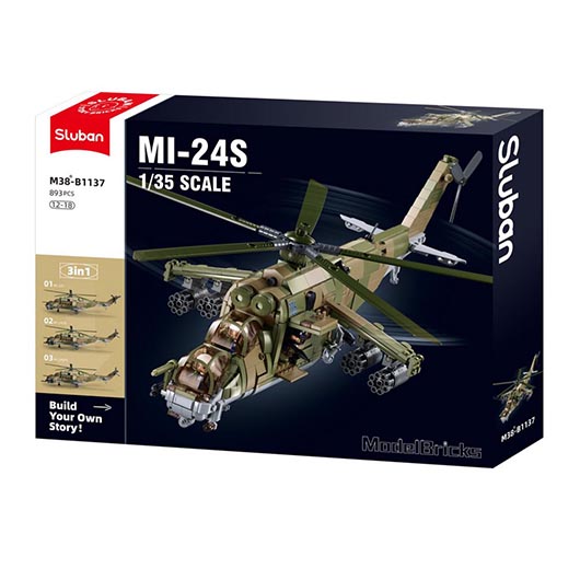 Sluban Bauset MI-24S Gunship 893 Teile M38-B1137 Bild 4