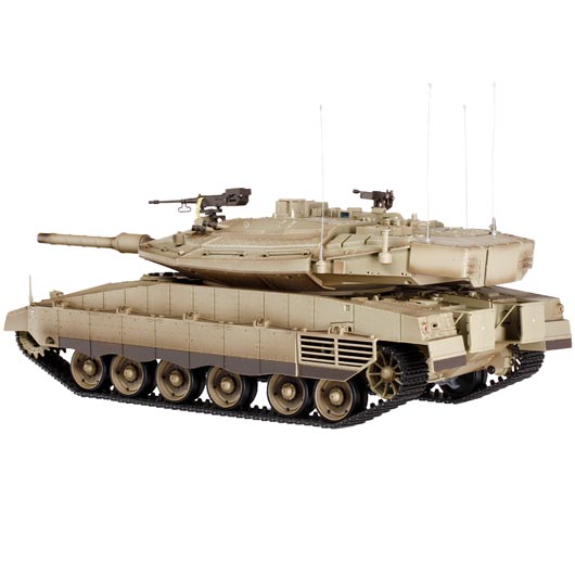 Heng-Long RC Panzer Merkava MK IV sand 1:16 schussfhig, Infrarot-Gefechtssystem, Rauch & Sound, RTR, Metallgetriebe Bild 2