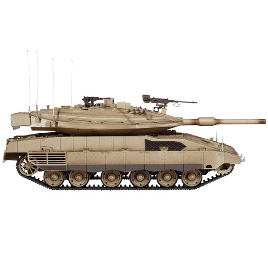 Heng-Long RC Panzer Merkava MK IV sand 1:16 schussfhig, Infrarot-Gefechtssystem, Rauch & Sound, RTR, Metallgetriebe Bild 4