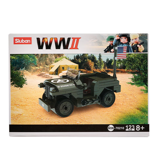 Sluban Bauset WWII Jeep US Army 123 Teile M38-70210