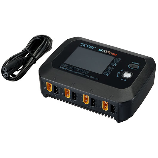 SKYRC Q100 Neo 4-fach Multi-Charger Ladeger�t f. LiPo / LiFe / NiMH / Pb 6A 100W / 240W 12V / 230V SK100223-01