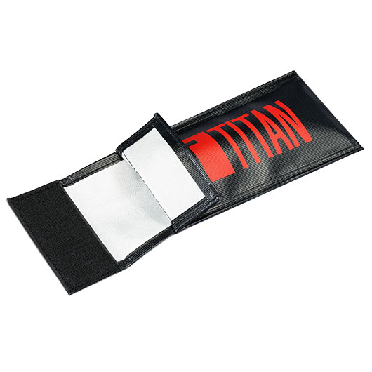 Titan Lithium Charging Safety Bag Small 10,5 x 24,5 cm Feuerfeste Sicherheitstasche schwarz Bild 3