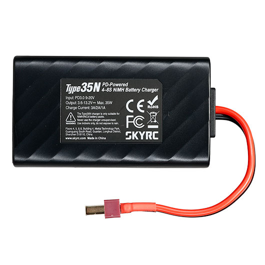 SKYRC Type 35N Ladeger�t f. NiMH 4-8 3A 35W 9-20V / USB-Ladeger�t mit T-Stecker Anschluss Bild 5