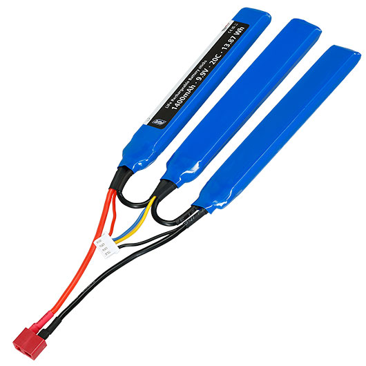 ASG LiFe Akku 9,9V 1400mAh 20C Small Tri-Panel Type mit T-Stecker Anschluss