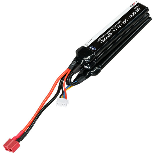 ASG LiPo Akku 11,1V 1300mAh 25C Small Tri-Panel Type mit T-Stecker Anschluss Bild 1