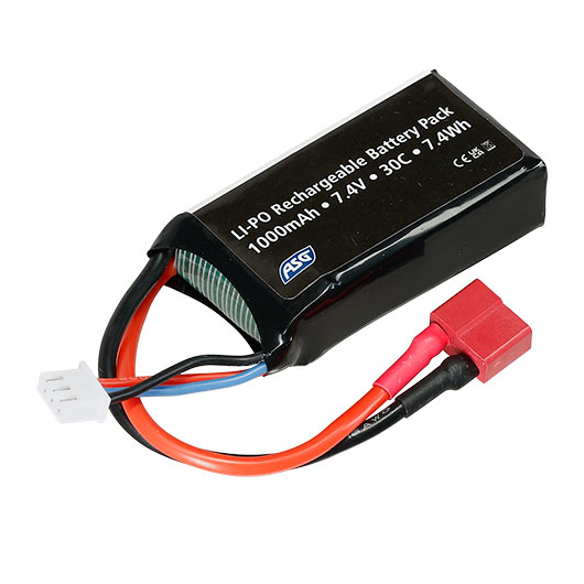ASG LiPo Akku 7,4V 1000mAh 30C AN/PEQ-15 Type mit T-Stecker Anschluss Bild 2