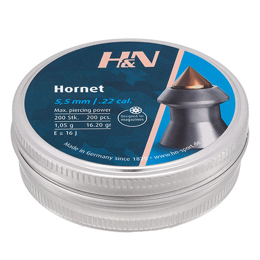 H&N Spitzkopf-Diabolos Hornet Messingspitze 5,5mm 200 Stck Bild 1