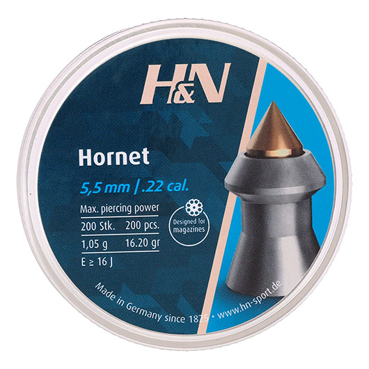 H&N Spitzkopf-Diabolos Hornet Messingspitze 5,5mm 200 Stck Bild 3
