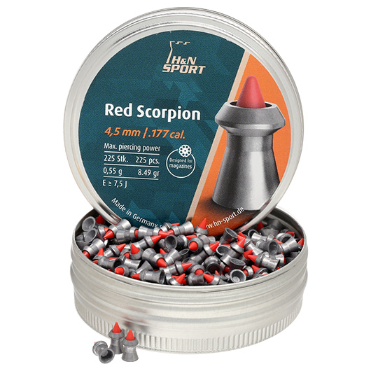 H&N Spitzkopf-Diabolos Red Scorpion Kunststoffspitze 4,5mm 225 Stück