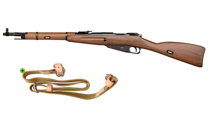 Gletcher M1944 CO2 Luftgewehr Kal. 4,5mm Stahl BB Holzoptik mit Bajonett