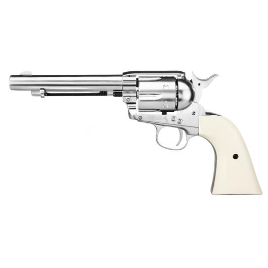 Colt Single Action Army 45 nickel CO2 Revolver Kal. 4,5mm Diabolo gezogener Lauf