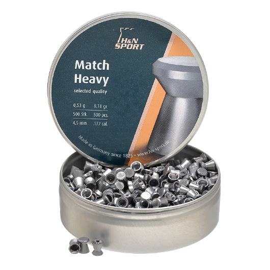 H&N Flachkopf-Diabolos Match Heavy 4,5mm 500 Stück