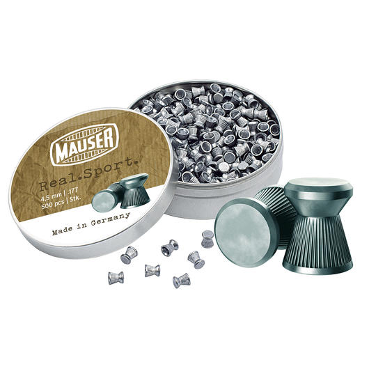 Mauser Real Sport Flachkopf Diabolos, geriffelt 4,5 mm, 500 Stck