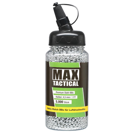   Max Tactical Premium Stahl-BBs Kal. 4,5 mm 5000er Schnelllader