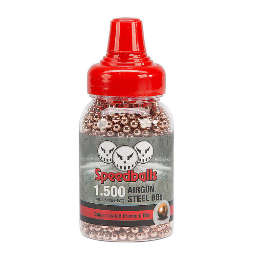Speedballs Copper Coated Luftgewehrkugeln Premium Steel-BBs Kal. 4,5 mm 1500 Schuss