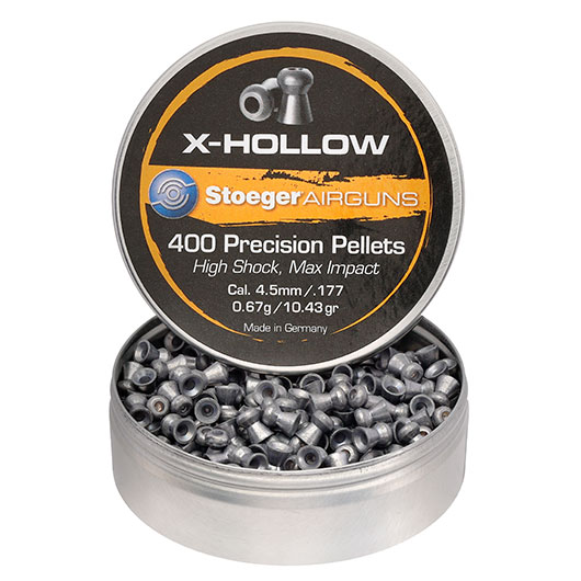 Stoeger X-Hollow 4,5 mm Diabolo glatter Schaft 400 Stck