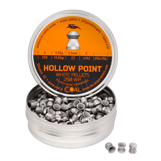 Coal Hollow Point Diabolos White Pellets geriffelter Schaft Kal. 5,5 mm 250er Dose