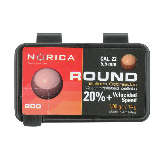 Norica Rundkugeln Round 5,5 mm, 200 Stück, verkupfert