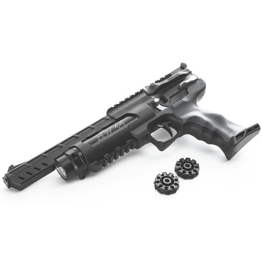 Weihrauch Pressluft Luftpistole HW 44 Kal. 4,5 mm Diabolo schwarz inkl. 2 Magazine und Quick Fill Adapter Bild 4
