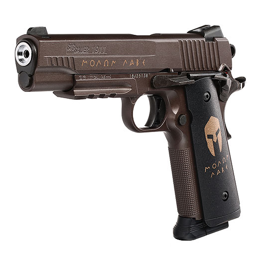 Sig Sauer 1911 Spartan CO2-Luftpistole Kal. 4,5 mm BB Vollmetall braun Bild 1