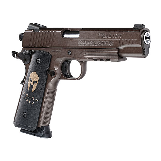 Sig Sauer 1911 Spartan CO2-Luftpistole Kal. 4,5 mm BB Vollmetall braun Bild 8