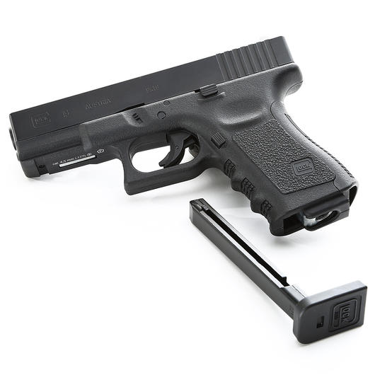 Glock 19 CO2 Luftpistole Kal. 4,5 mm BB schwarz Metallschlitten Bild 4