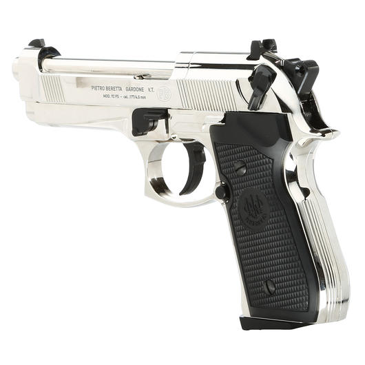 Beretta M92 FS CO2 Pistole 4,5mm (.177) Diabolo Polished Chrome Bild 2