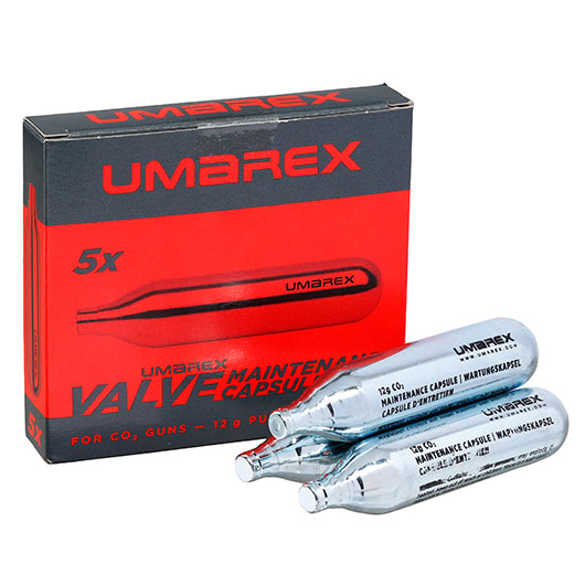 Umarex CO2 Ventilwartungskapseln mit Speziall fr alle CO2-Waffen 5 Stck je 12g