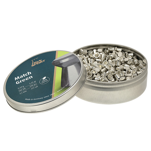 H&N Flachkopf-Diabolo Match Green 4,5 mm 500 Stck bleifrei Bild 2