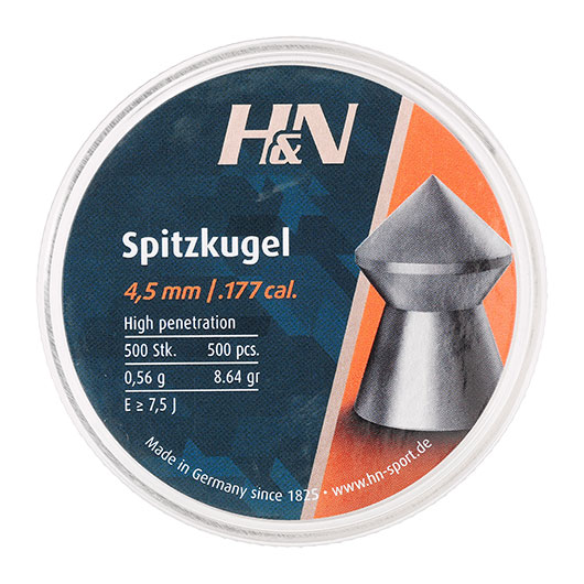 H&N Spitzkopf-Diabolo Spitzkugel 4,5 mm 500 Stck Bild 3