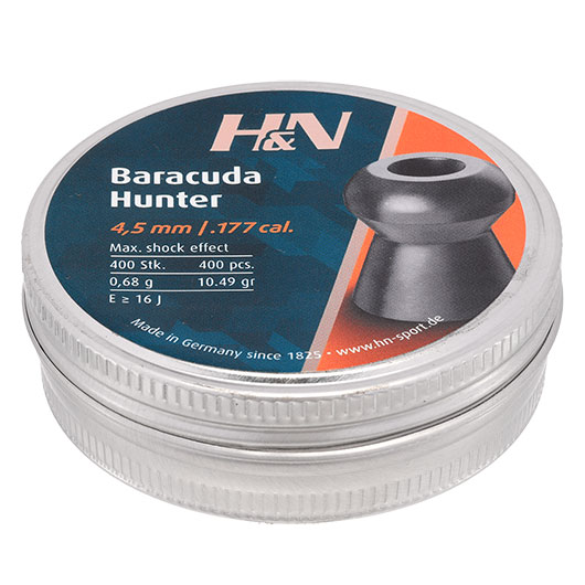 H&N Rundkopf-Diabolo Baracuda Hunter Hohlspitze 4,5 mm 400 Stck Bild 1