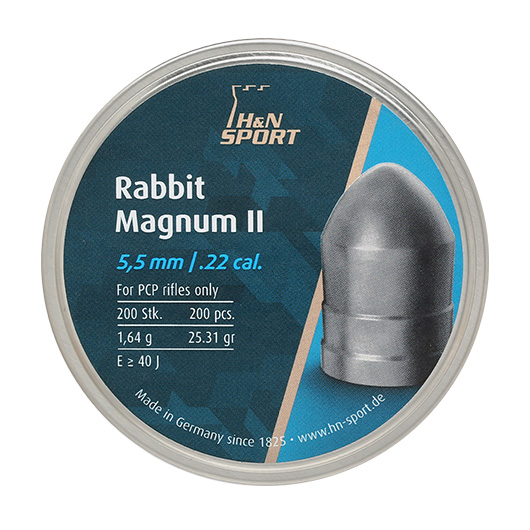 H&N Spitzkopf-Diabolo Rabbit Magnum II 5,5 mm 200 Stck extra schwer Bild 3