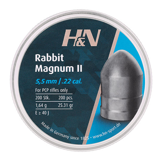 H&N Spitzkopf-Diabolo Rabbit Magnum II 5,5 mm 200 Stck extra schwer Bild 3