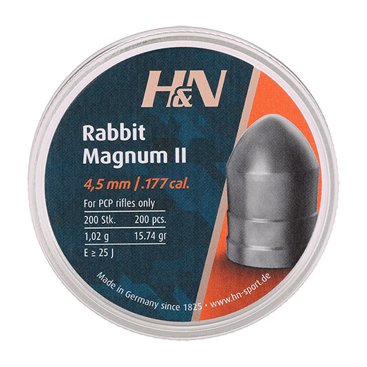 H&N Spitzkopf-Diabolo Rabbit Magnum II 4,5 mm 200 Stck extrem schwer Bild 3