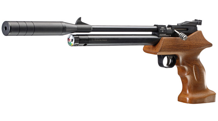 Diana Bandit Pressluftpistole PCP Kal. 4,5 mm Diabolo Buchenholz inkl. Schalldmpfer Bild 1