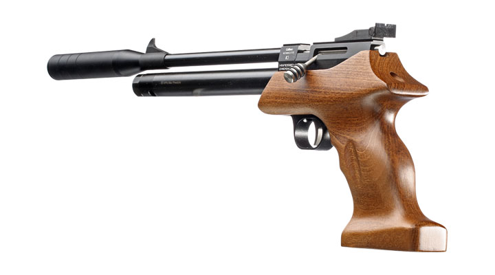 Diana Bandit Pressluftpistole PCP Kal. 4,5 mm Diabolo Buchenholz inkl. Schalldmpfer Bild 2