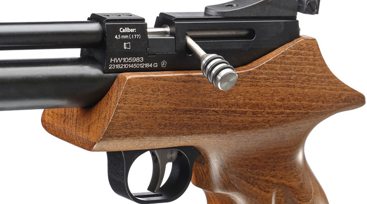Diana Bandit Pressluftpistole PCP Kal. 4,5 mm Diabolo Buchenholz inkl. Schalldmpfer Bild 7