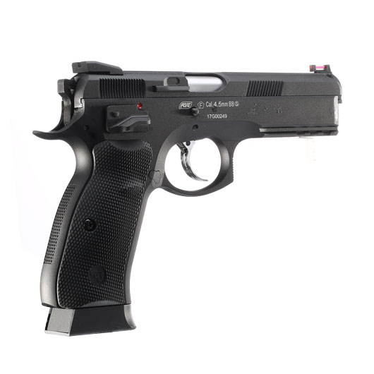 ASG CZ 75 SP-01 Shadow CO2-Luftpistole Kal. 4,5mm BB schwarz Vollmetall Blowback Bild 4