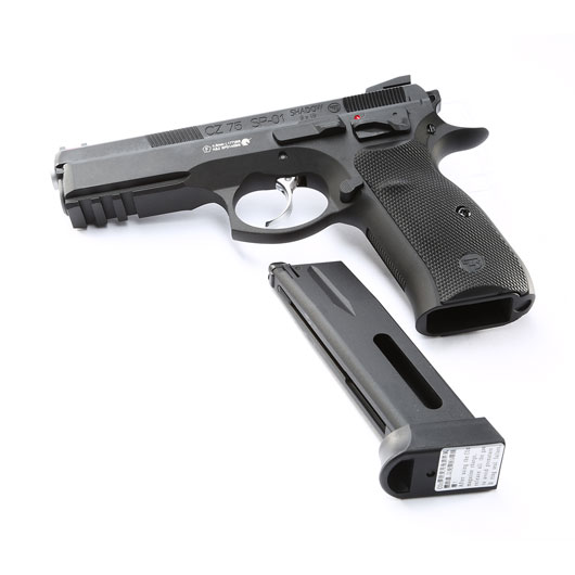 ASG CZ 75 SP-01 Shadow CO2-Luftpistole Kal. 4,5mm BB schwarz Vollmetall Blowback Bild 7