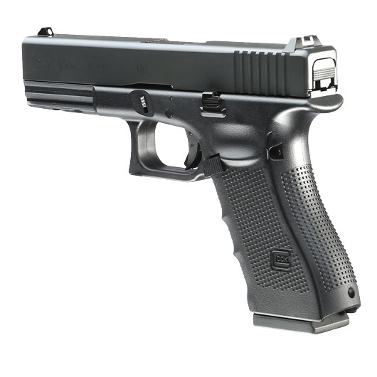 Glock 17 Gen. 4 CO2 Luftpistole Kal. 4,5 mm BB schwarz Metallschlitten Bild 2