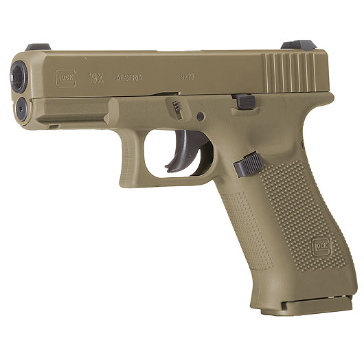 Glock 19X CO2 Luftpistole Kal. 4,5mm BB FDE Bild 1