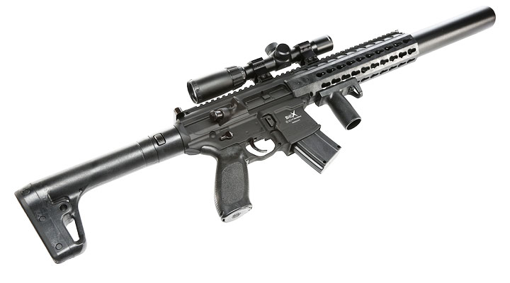 Sig Sauer MCX CO2-Luftgewehr 4,5mm Diabolo schwarz inkl. Sig Sauer 1-4x24WR Zielfernrohr Bild 8