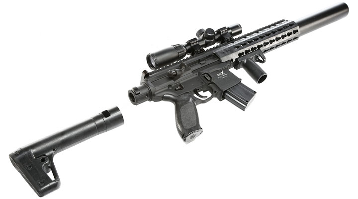 Sig Sauer MCX CO2-Luftgewehr 4,5mm Diabolo schwarz inkl. Sig Sauer 1-4x24WR Zielfernrohr Bild 9