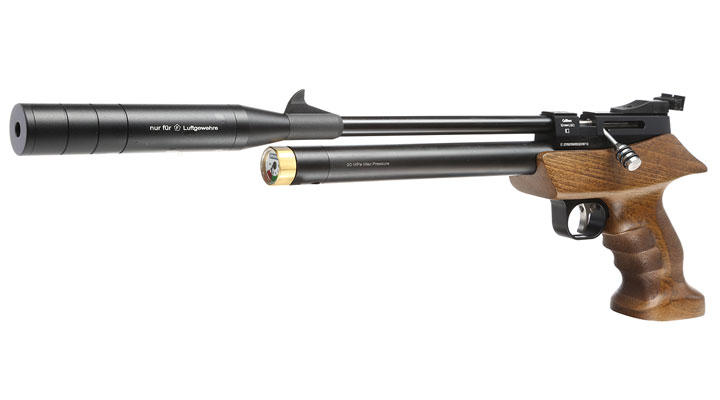 Diana Bandit Pressluftpistole PCP Kal. 5,5 mm Diabolo Buchenholz inkl. Schalldmpfer Bild 1