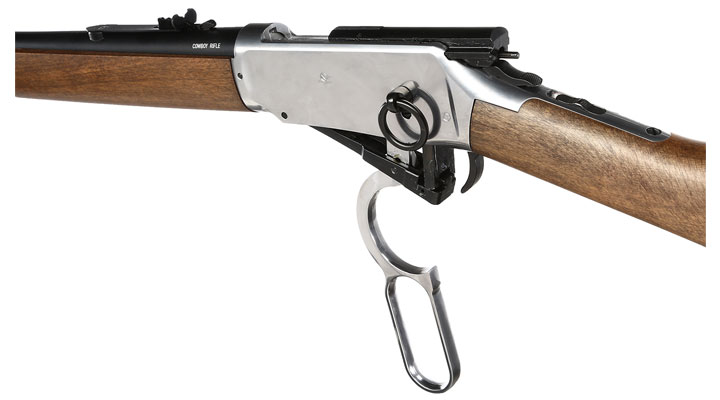 Legends Cowboy Rifle CO2-Luftgewehr Unterhebelspanner Kal. 4,5 mm BB Chrome-Finish inkl. 10 Ladehlsen Bild 5
