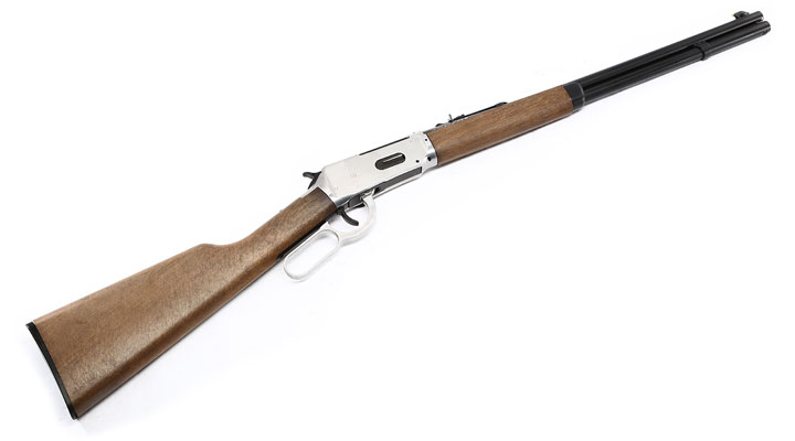 Legends Cowboy Rifle CO2-Luftgewehr Unterhebelspanner Kal. 4,5 mm BB Chrome-Finish inkl. 10 Ladehlsen Bild 7