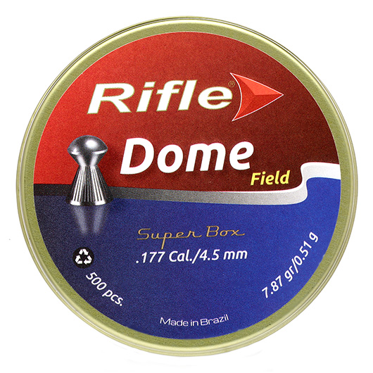Rifle Rundkopf-Diabolos Dome Kaliber 4,5mm (.177) 500 St�ck geriffelt Bild 3
