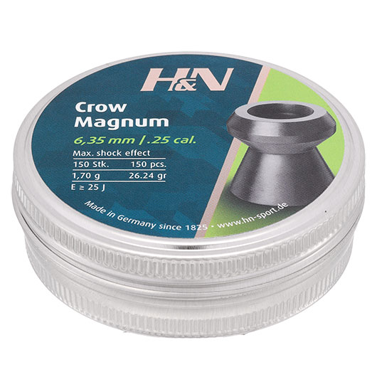 H&N Sport Rundkopf-Diabolos Crow Magnum Hohlspitze Kaliber 6,35mm (.25) 150 Stck Bild 1